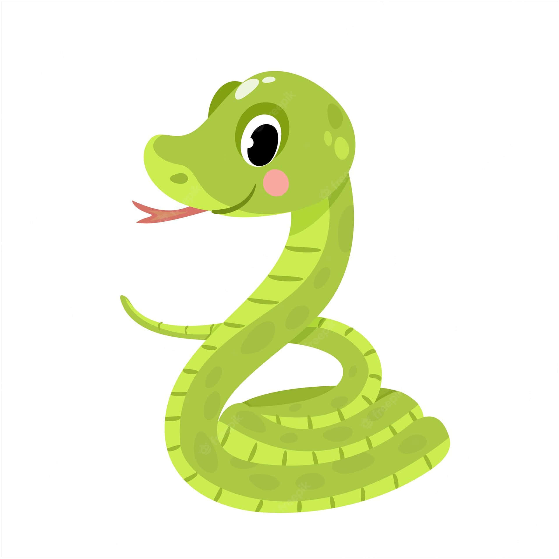 Cute Yellow Green Snake Picture