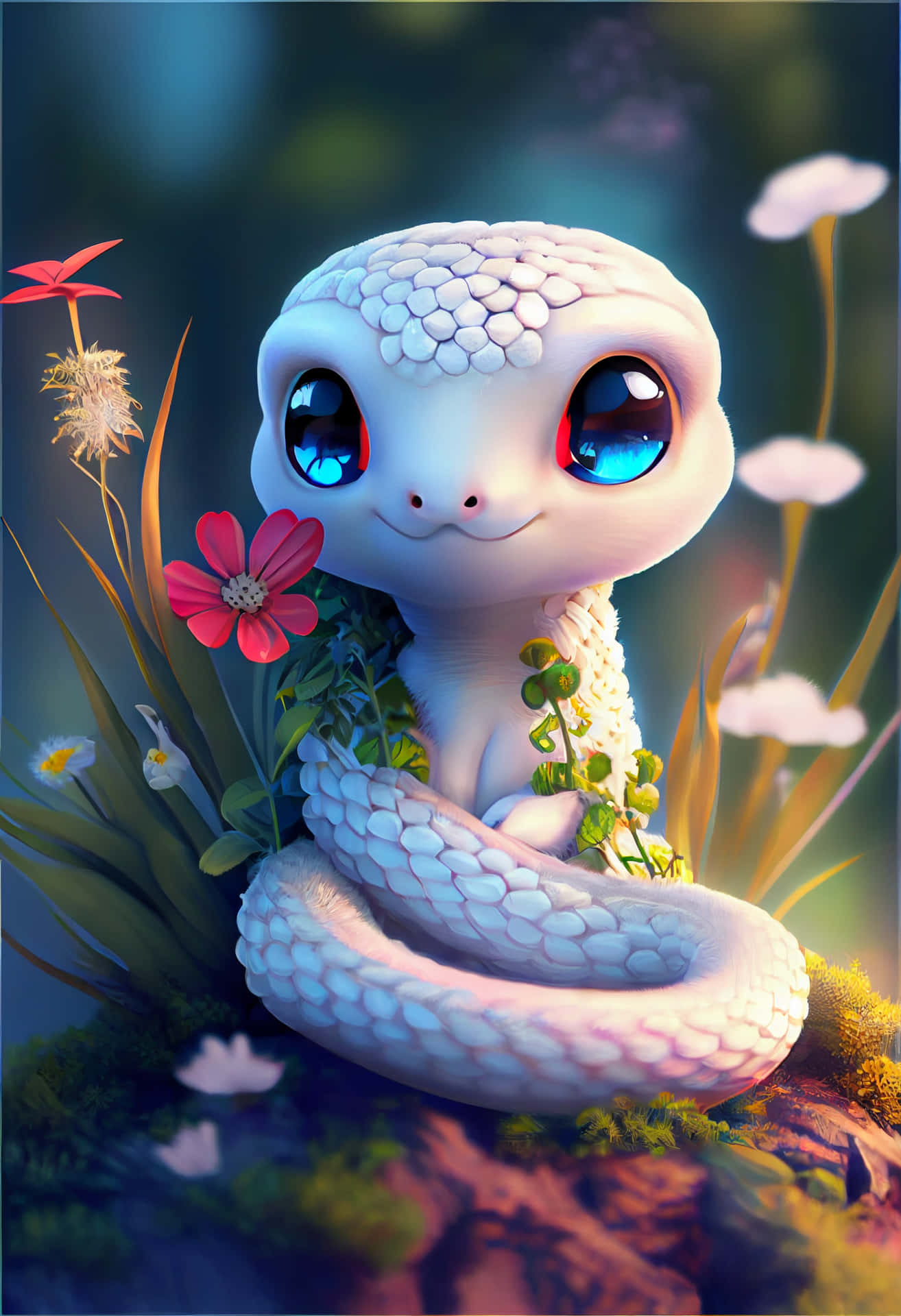 Cute 3D Snake Picture