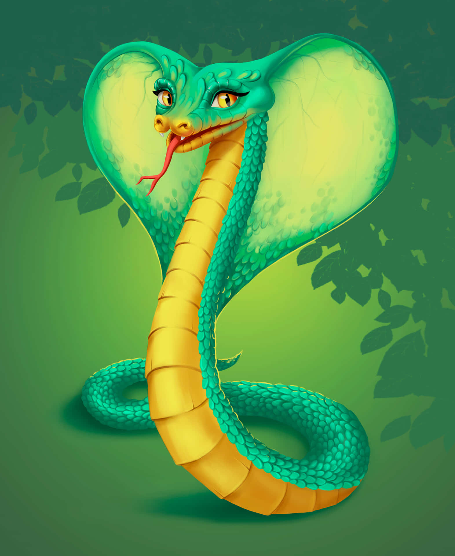 Cute Queen Cobra Snake Picture