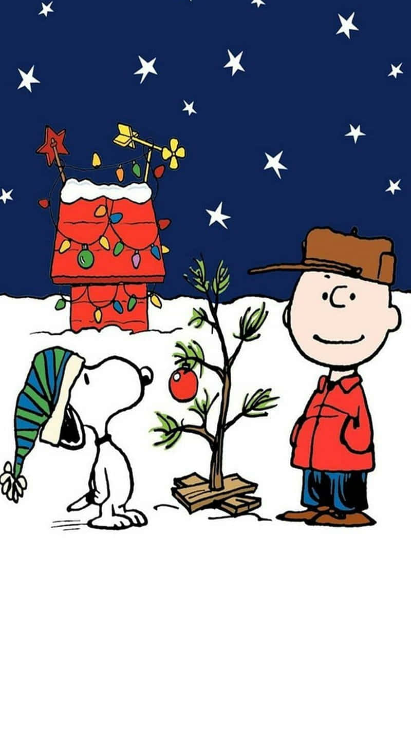 Cute Snoopy Christmas From Charlie Brown Movie Wallpaper