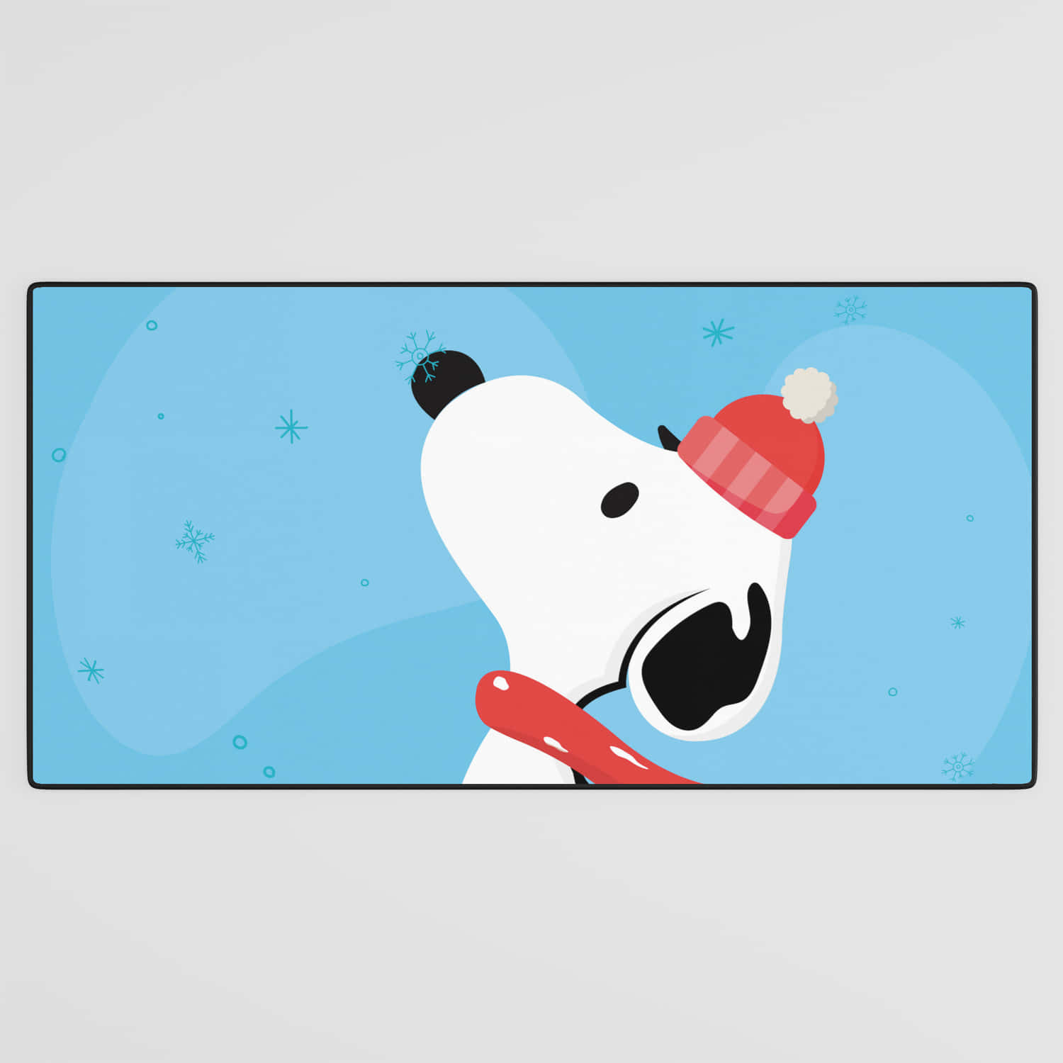 Cute Snoopy Christmas Looks Up Wallpaper