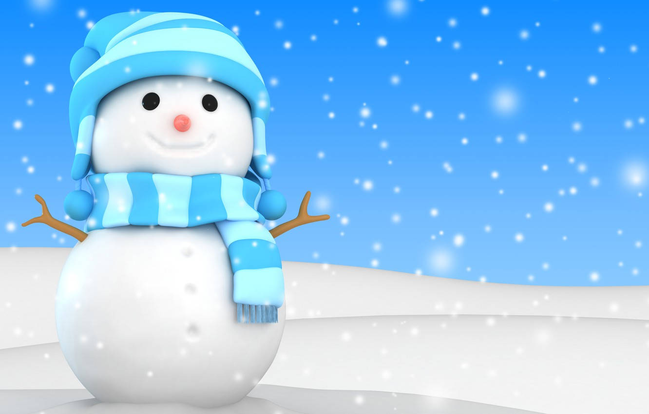 Cute Snow Man Graphics Wallpaper