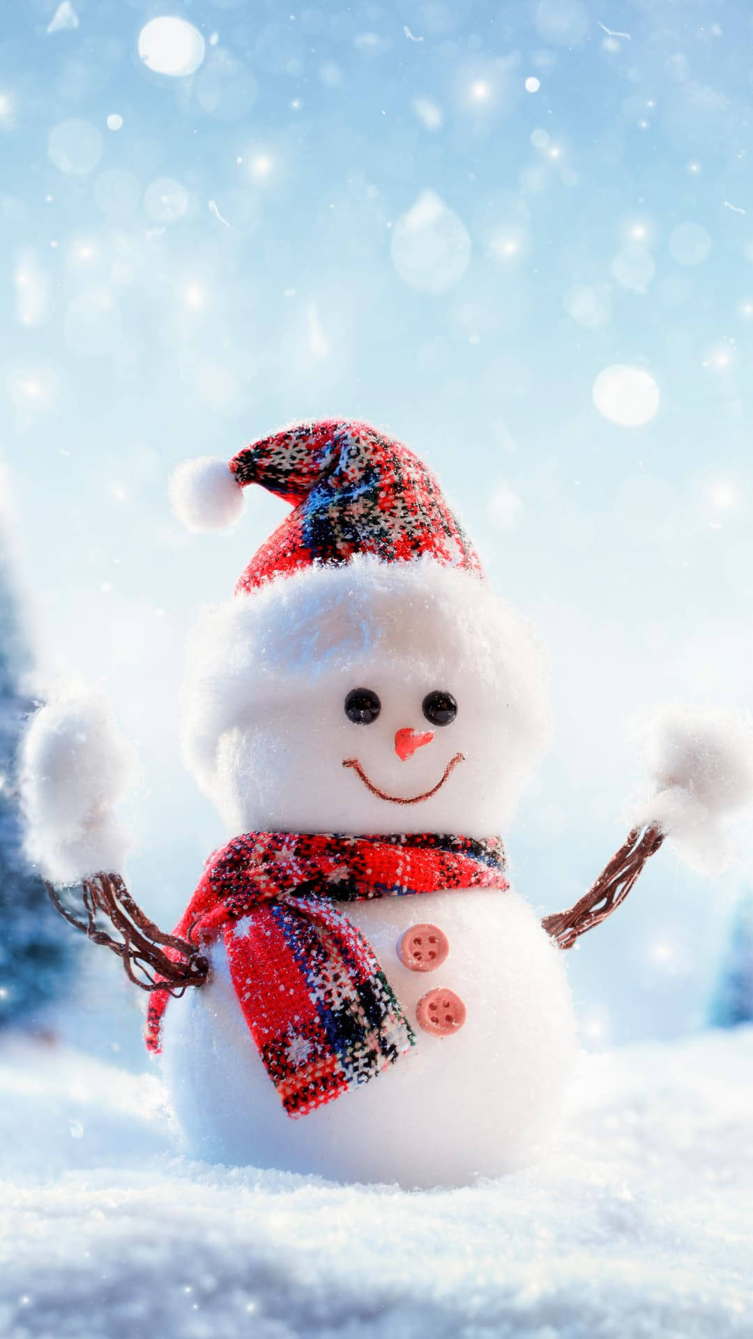Cute Snowman Winter iPhone Wallpaper