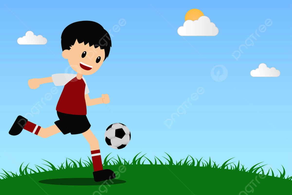 Segnail Gol Vincente Con Cute Soccer! Sfondo
