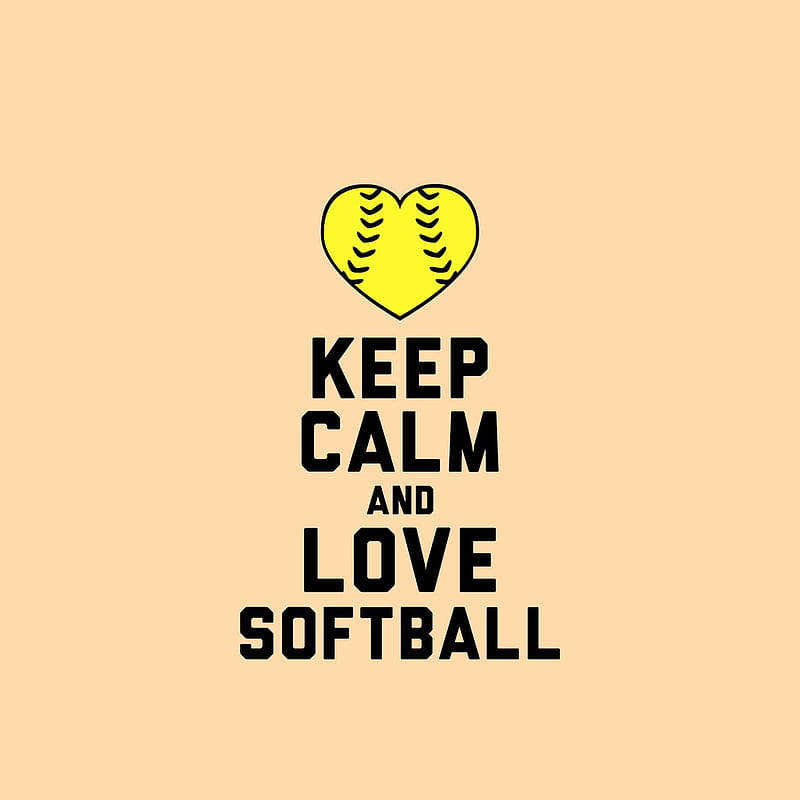 Cute Softball Keep Calm Quote