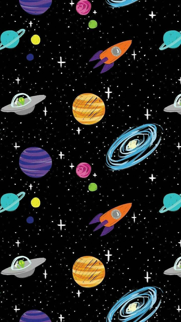 Cute Space Galaxy Iphone Wallpaper