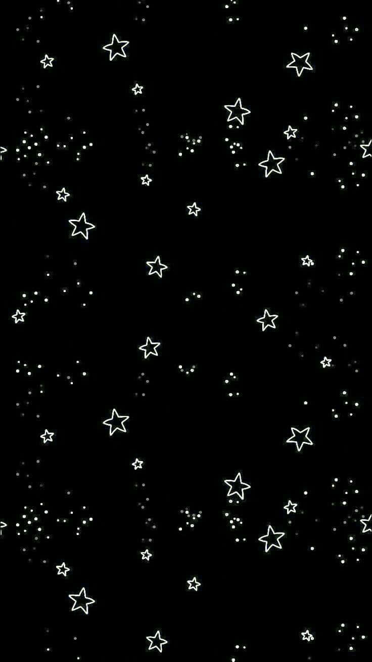 Einesurreale Landschaft Mit Einem Magischen, Lila Himmel, Der Mit Funkelnden Sternen Und Kosmischem Staub Gefüllt Ist. Wallpaper