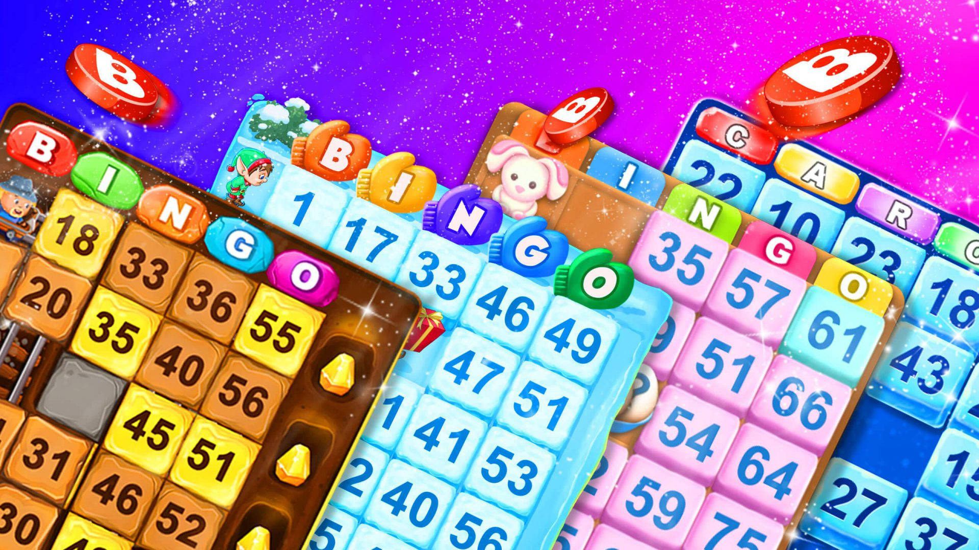 Cute Sparkling Bingo Cards Wallpaper