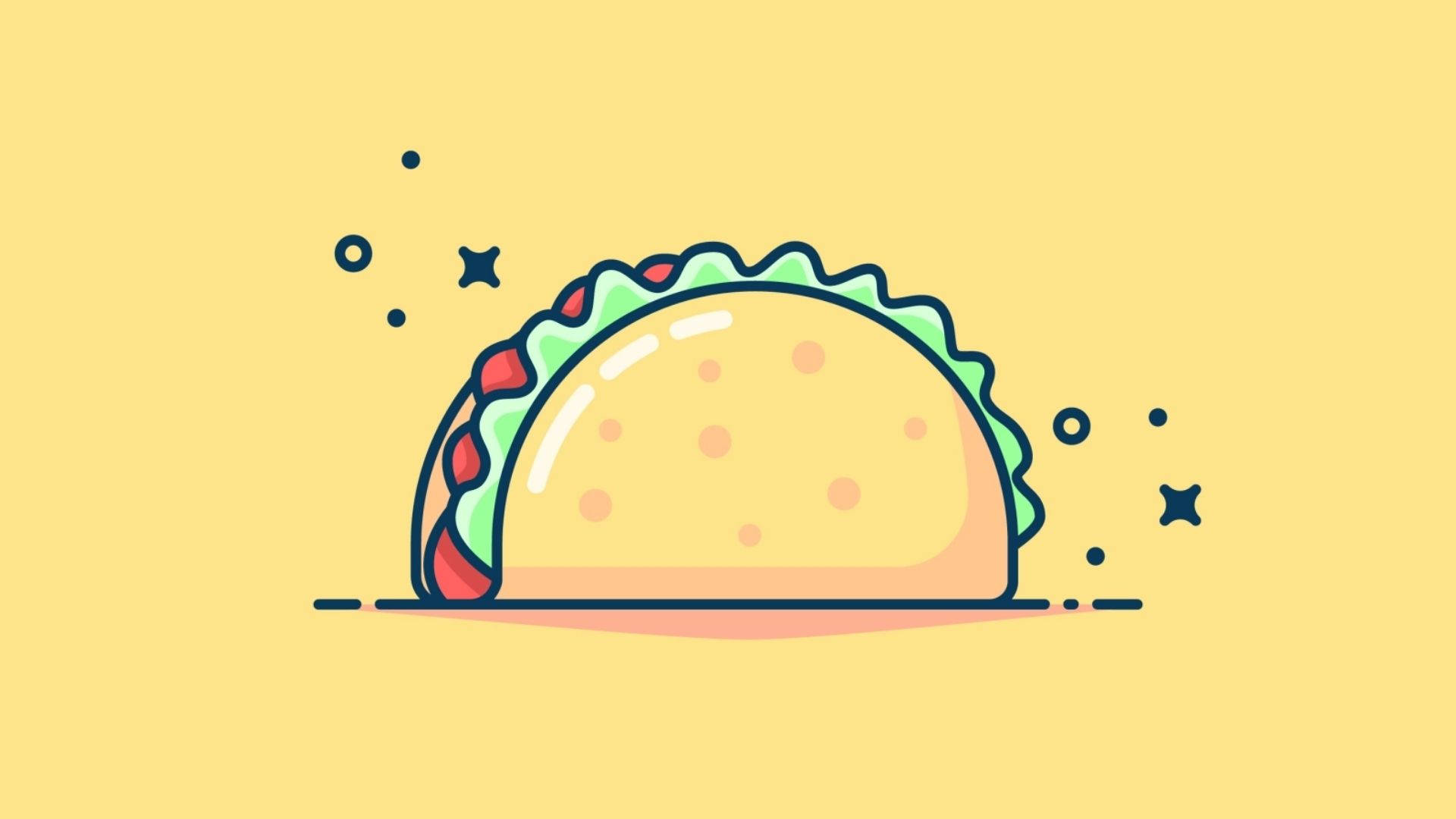 Cute Sparkling Taco Wallpaper