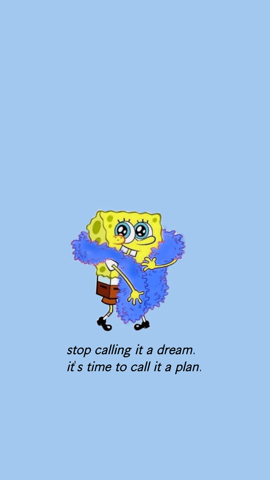 Download Cute SpongeBob Aesthetic Quote Wallpaper | Wallpapers.com