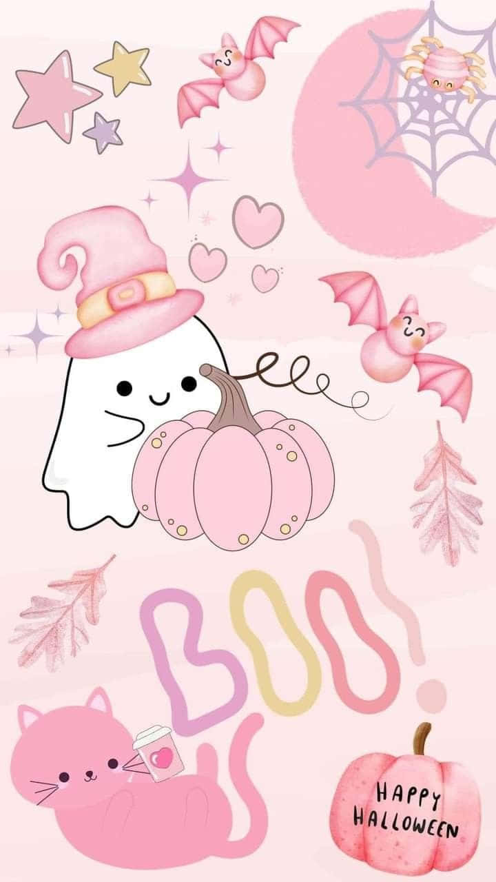 Cute Spooky Halloween Illustration Wallpaper