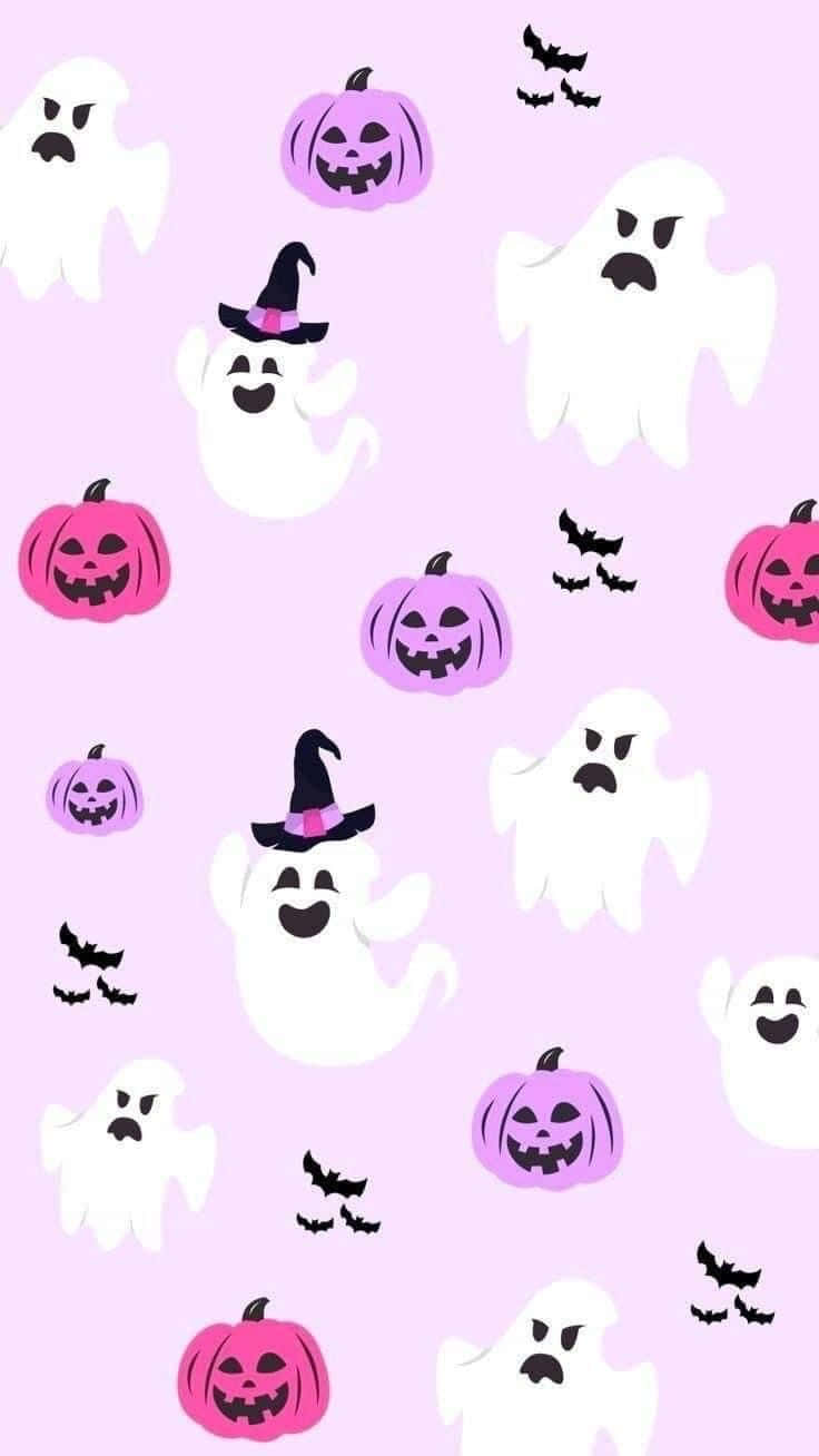 Cute Spooky Halloween Pattern Wallpaper
