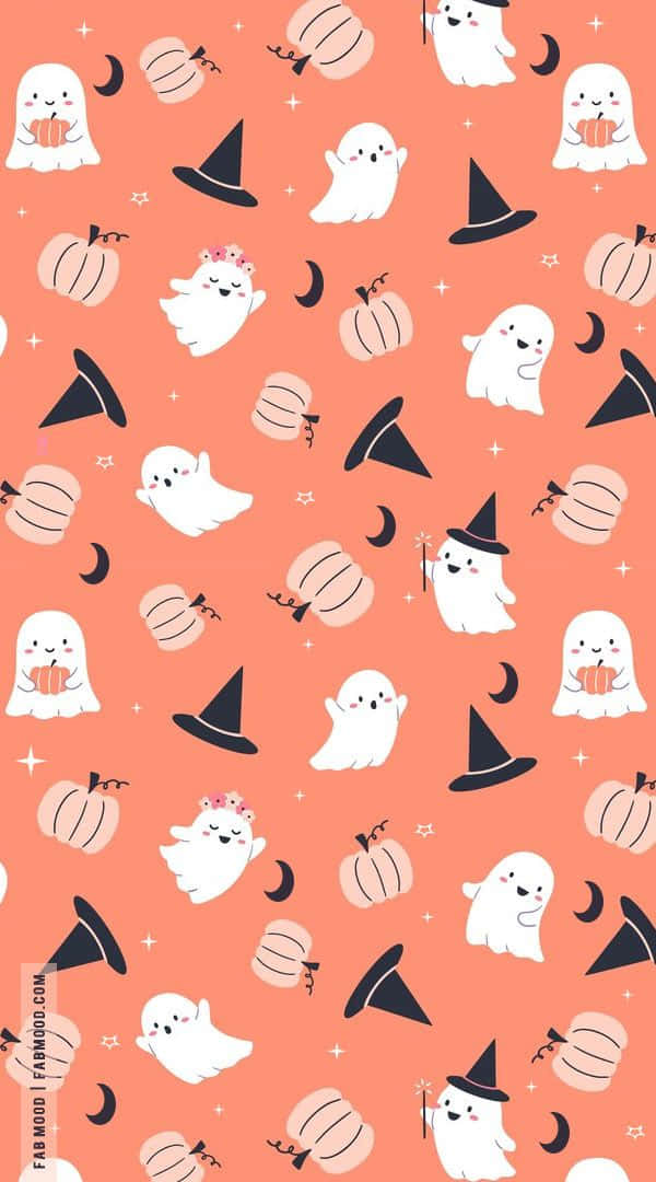 Cute Spooky Halloween Pattern Wallpaper
