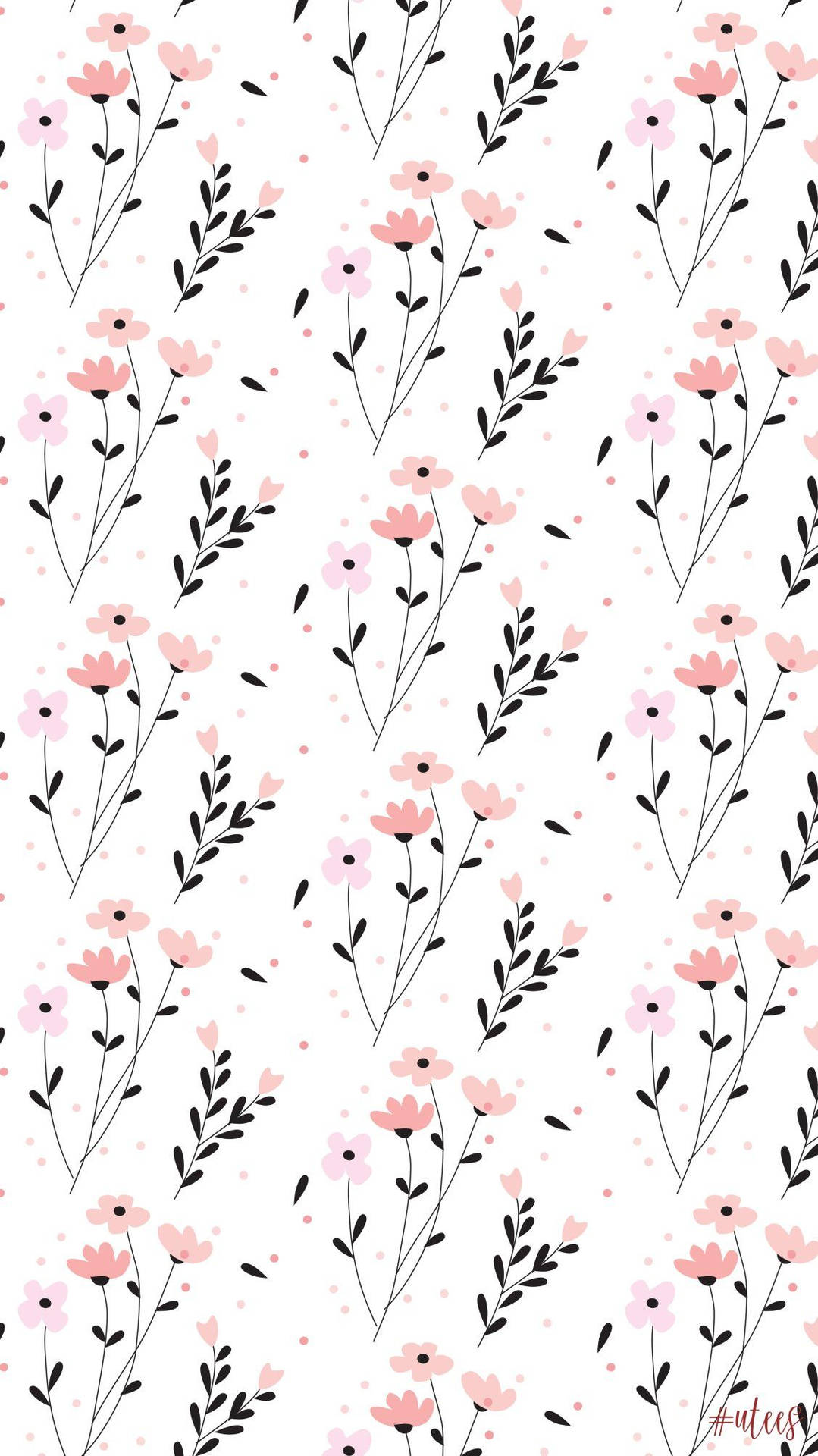 Cute Spring Flower Pattern Wallpaper