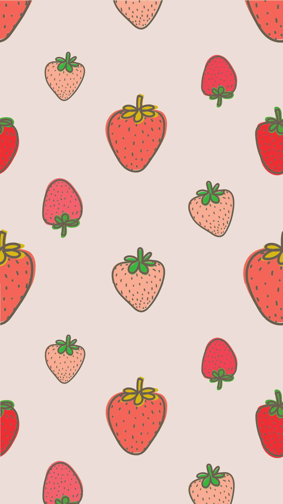Cute Spring Strawberries Iphone Wallpaper