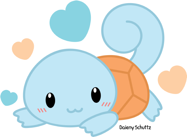 Cute Squirtle Illustration PNG