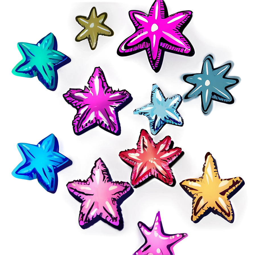 Cute Star Pattern Png Ldl PNG