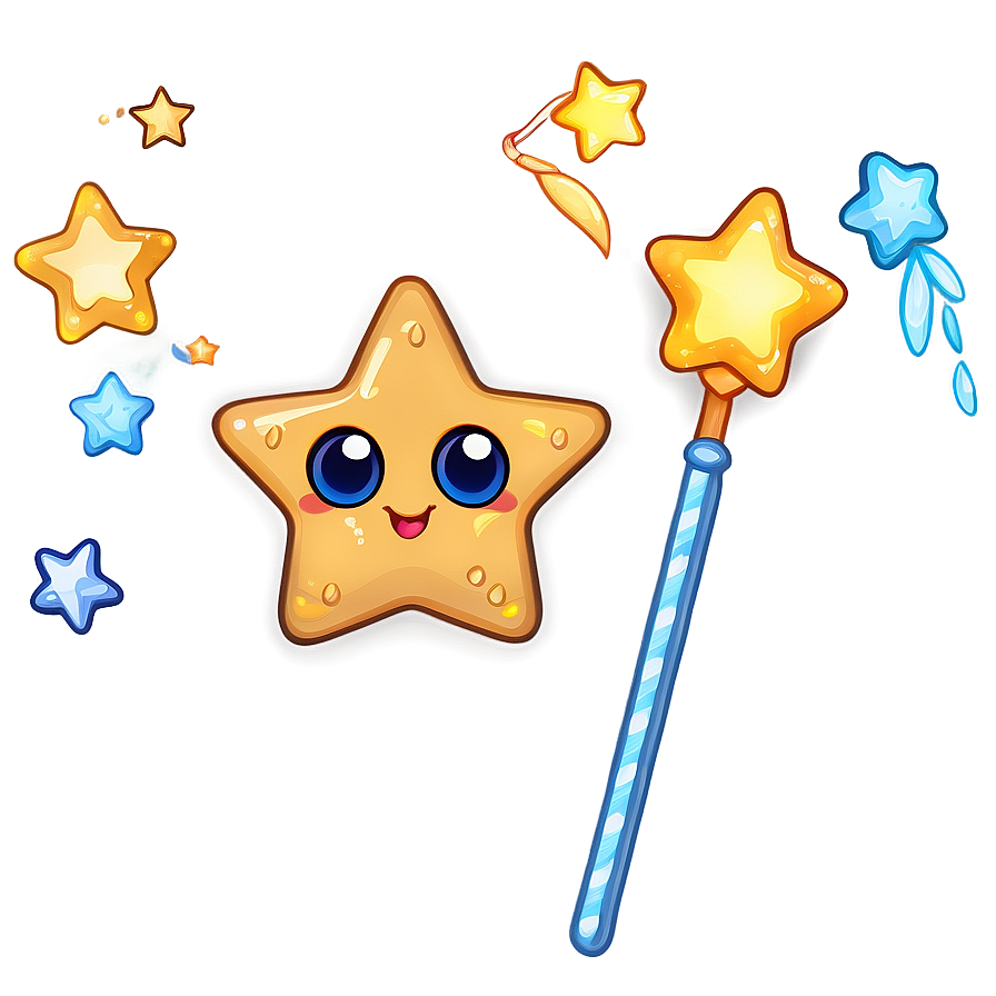 Cute Star Wand Png Hqv95 PNG