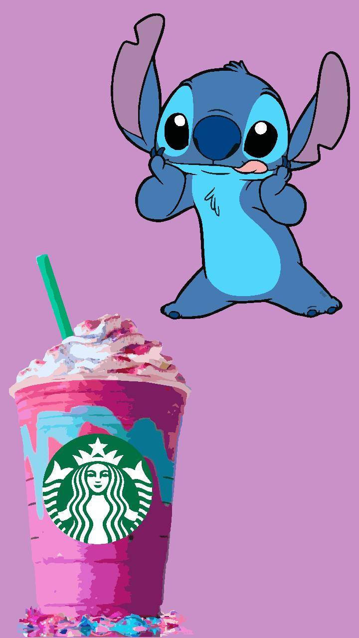 Cute Starbucks And Stitch Wallpaper