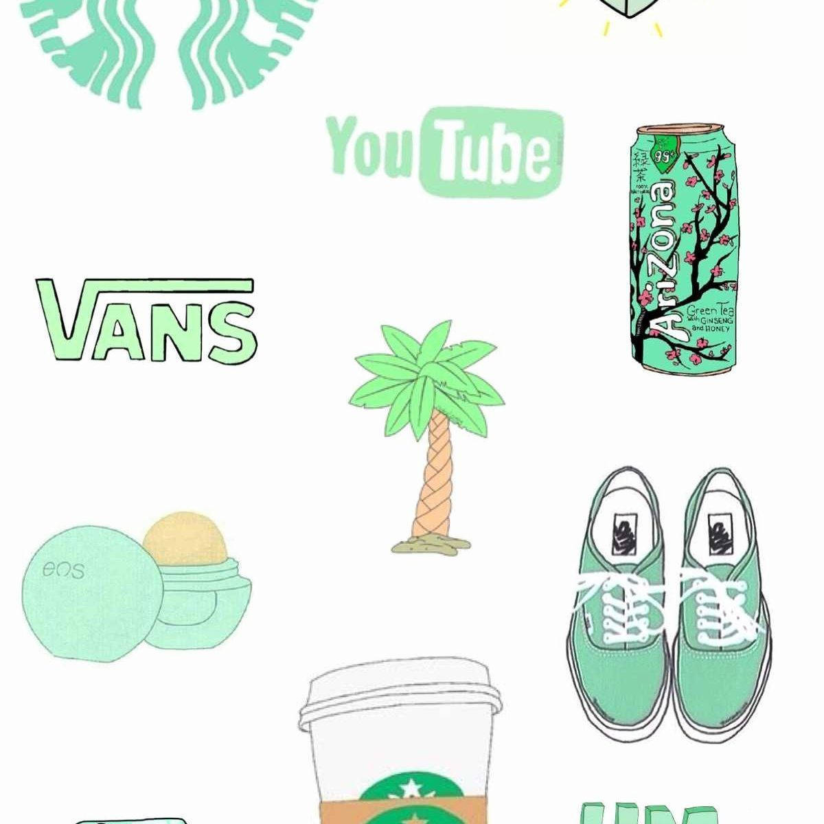 Cute Starbucks And Vans Collaboration Wallpaper