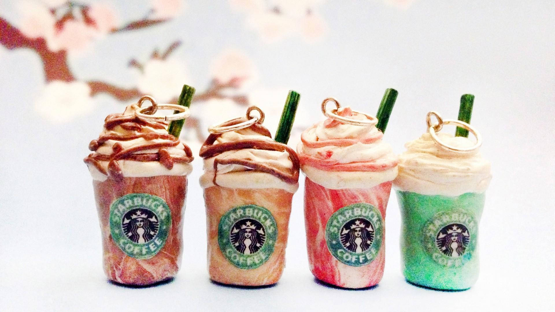 Cute Starbucks Drinks Keychains Wallpaper