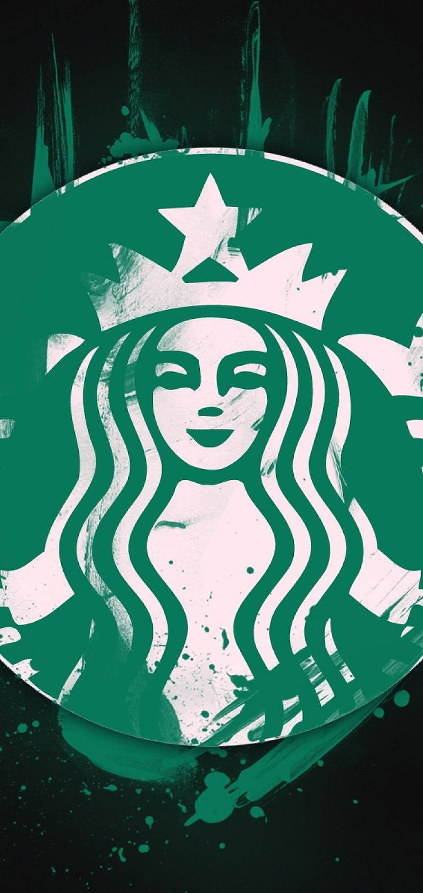 Cute Starbucks Logo Splash Wallpaper