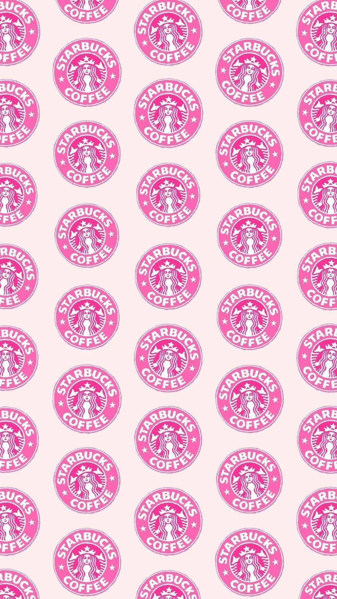 Cute Starbucks Logo Stamp Pattern Wallpaper