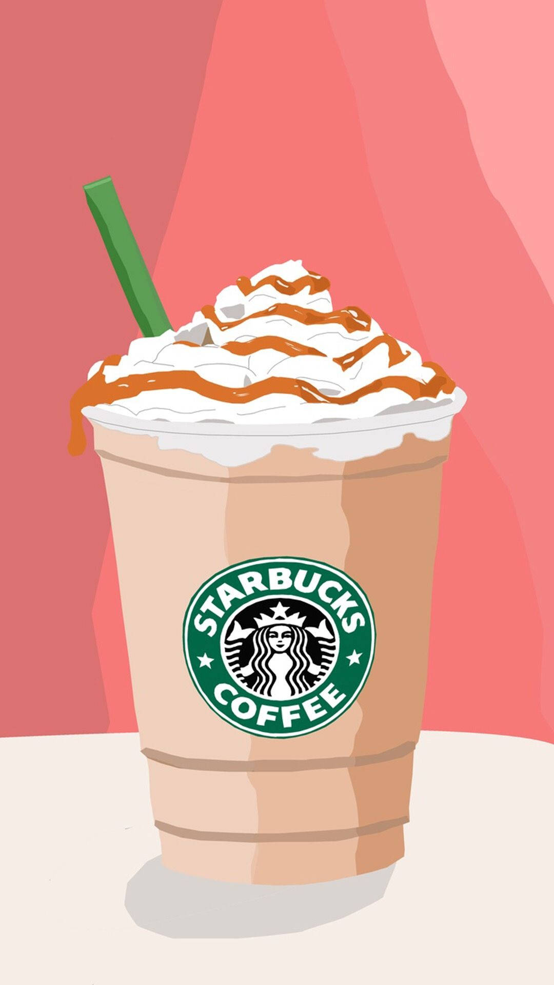 Cute Starbucks Macchiato Frappe Drink Wallpaper