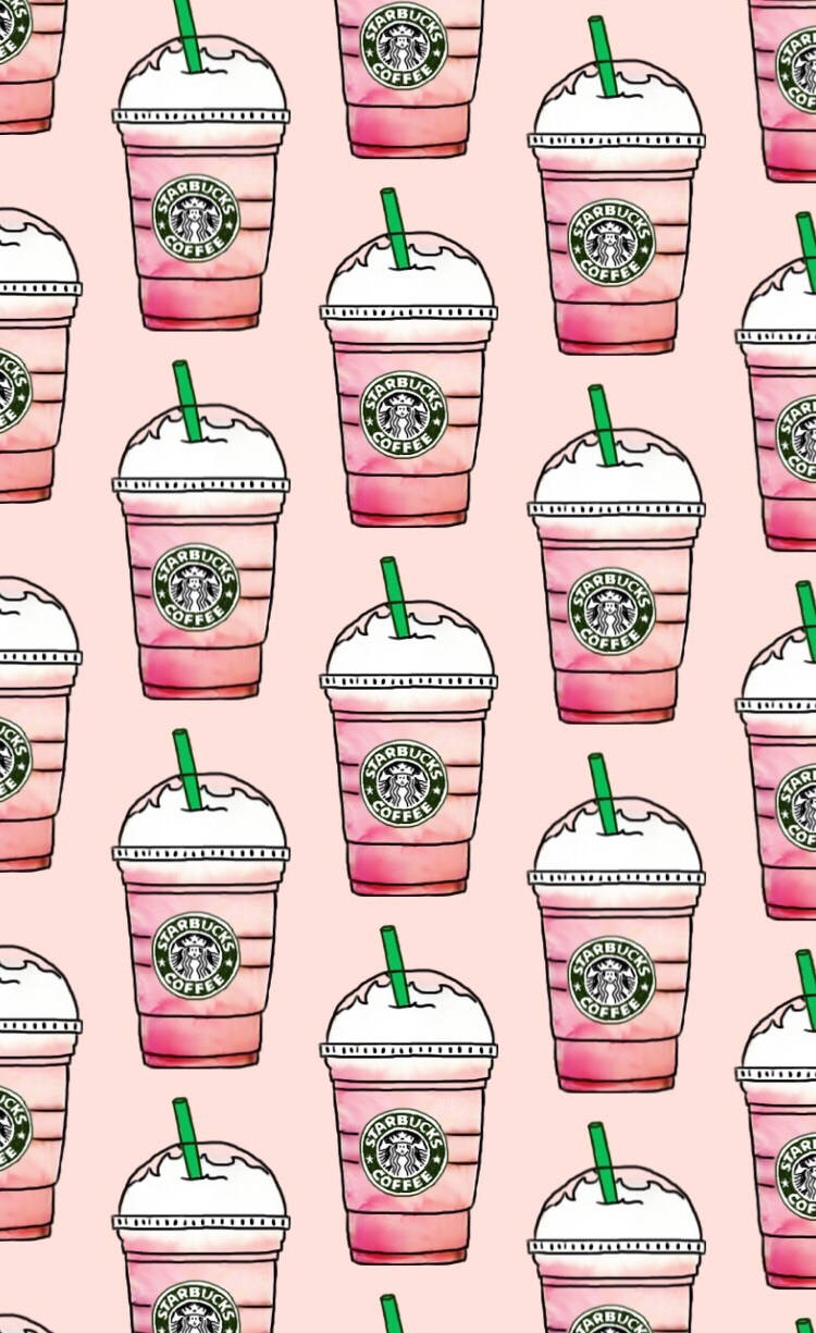 Cute Starbucks Strawberry Soda Cup Wallpaper