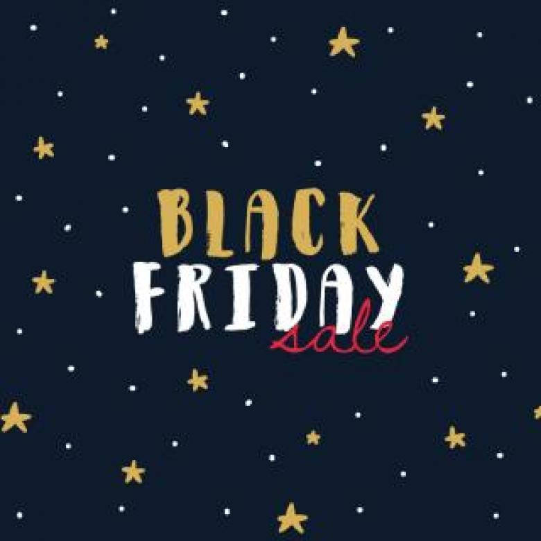 Cute Starry Black Friday Sale Wallpaper