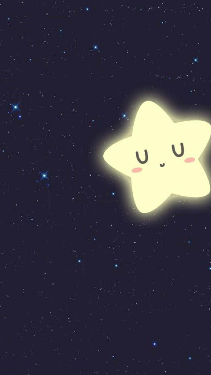 Magical Night of Cute Stars Wallpaper