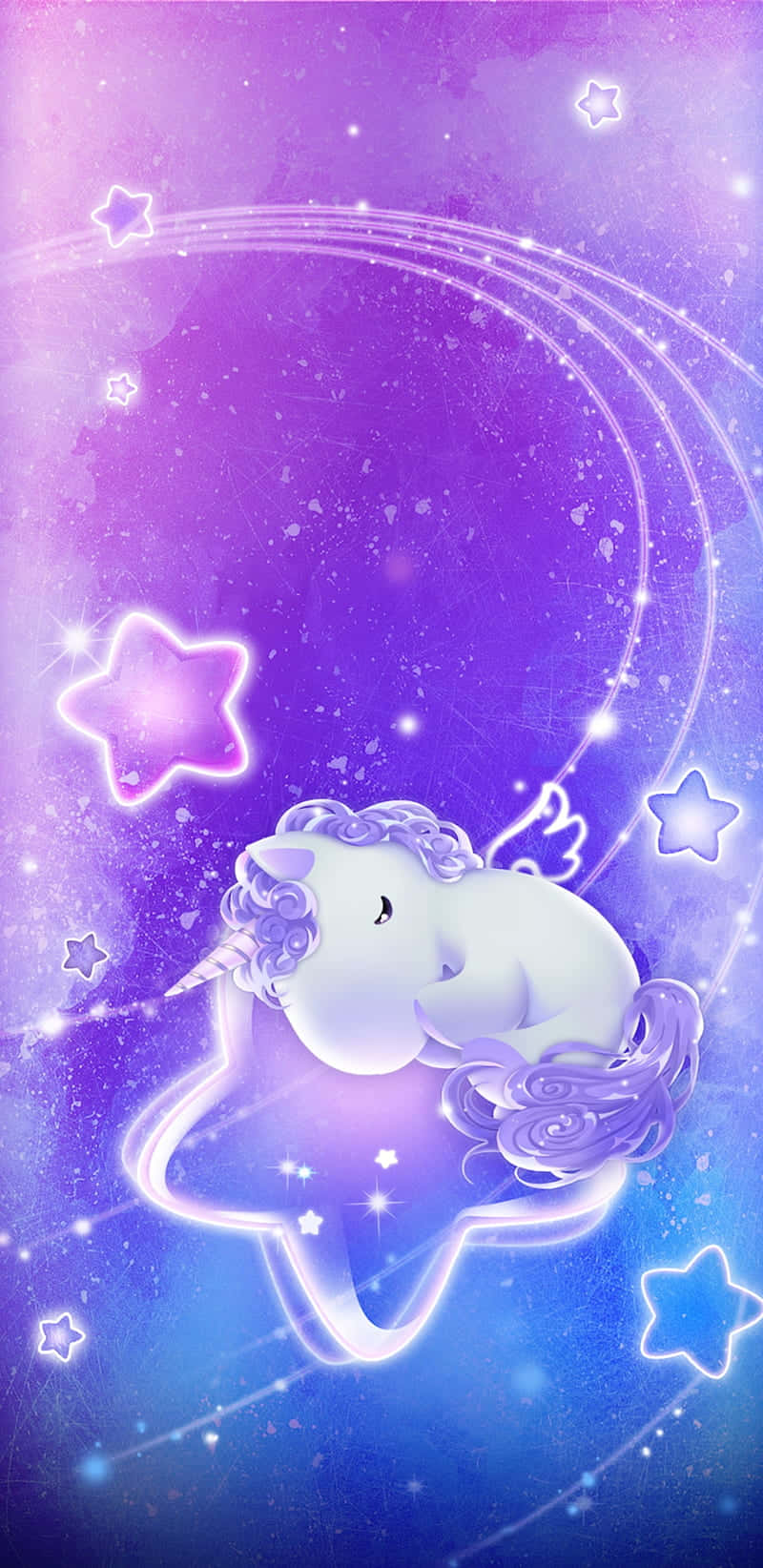 Cute Stars Unicorn Wallpaper