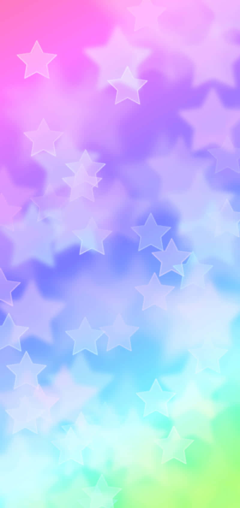 Umfundo Colorido De Arco-íris Com Estrelas Papel de Parede