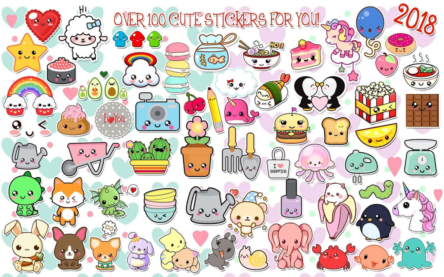 Adorable Assortment of Cute Stickers Wallpaper