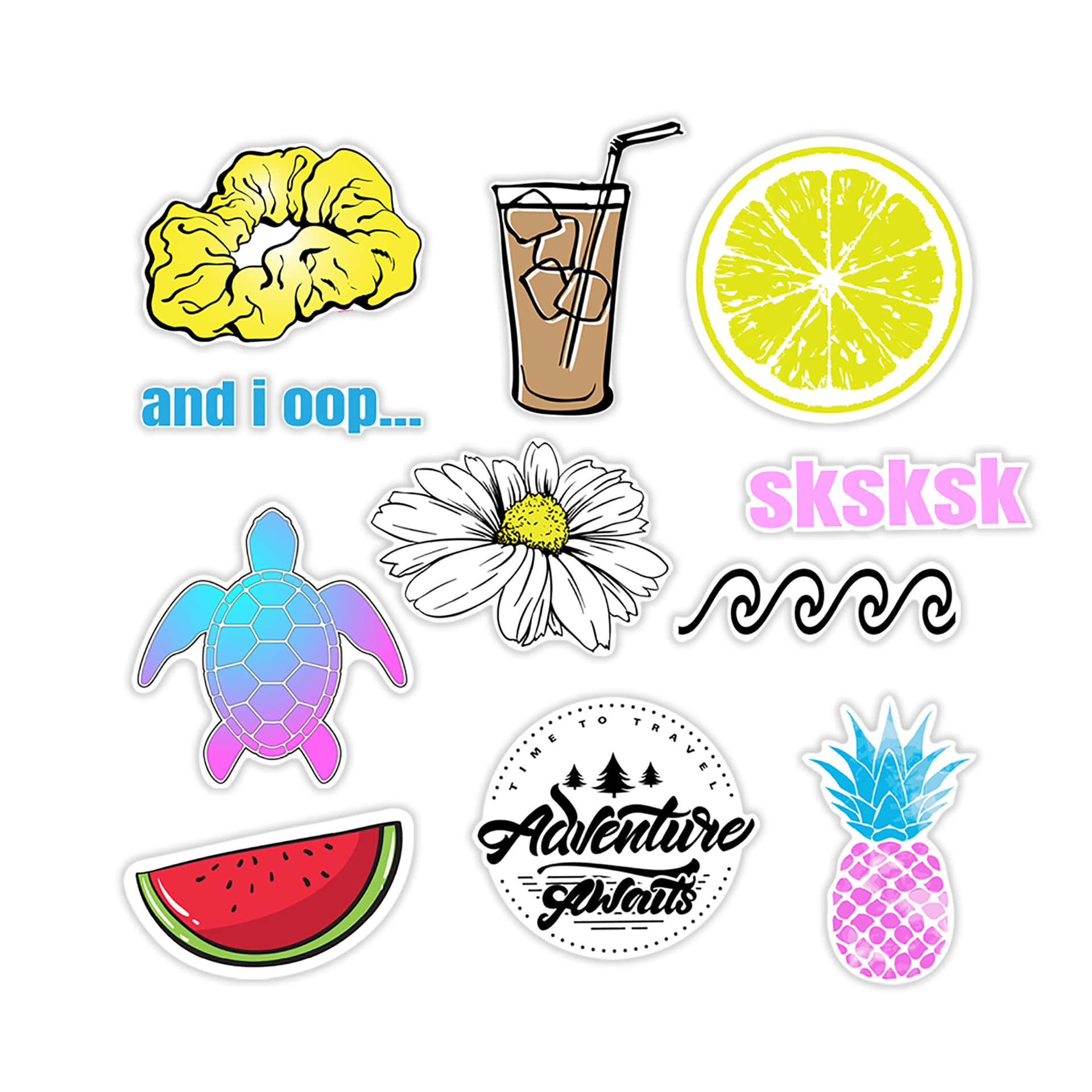 Adorable Collection of Cute Stickers Wallpaper
