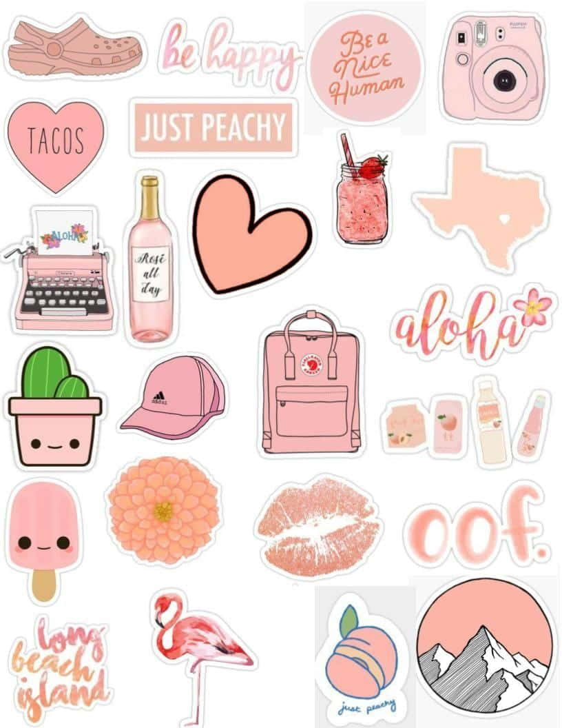 Caption: Adorable Collection of Cute Stickers Wallpaper
