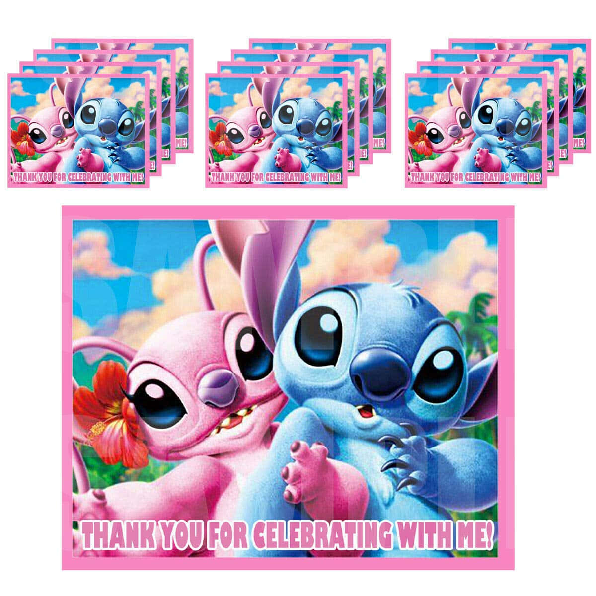 Cute Stitch And Angel Cards Wallpaper