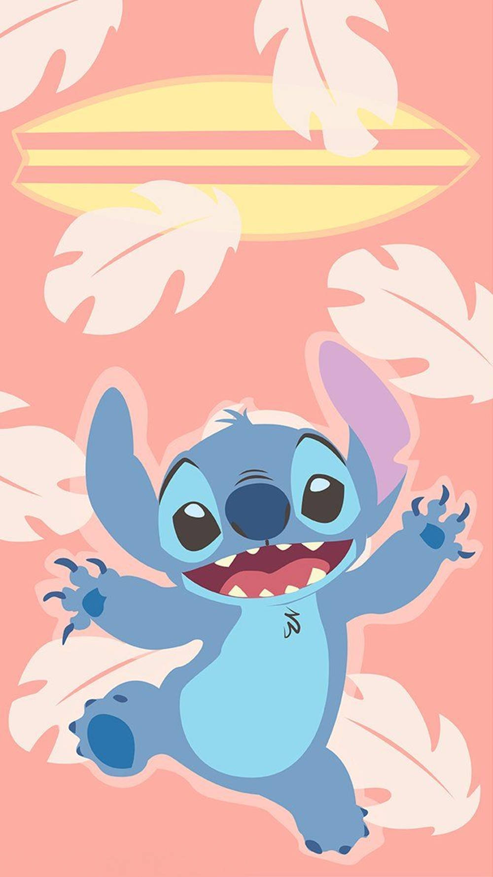 Cute Stitch Summer Theme IPhone Wallpaper
