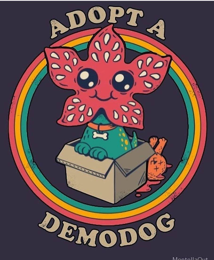 Cute Stranger Things Demodog In Box Background