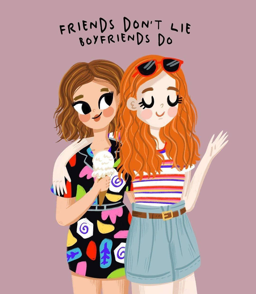 Download Cute Stranger Things Friends Quotes Wallpaper 