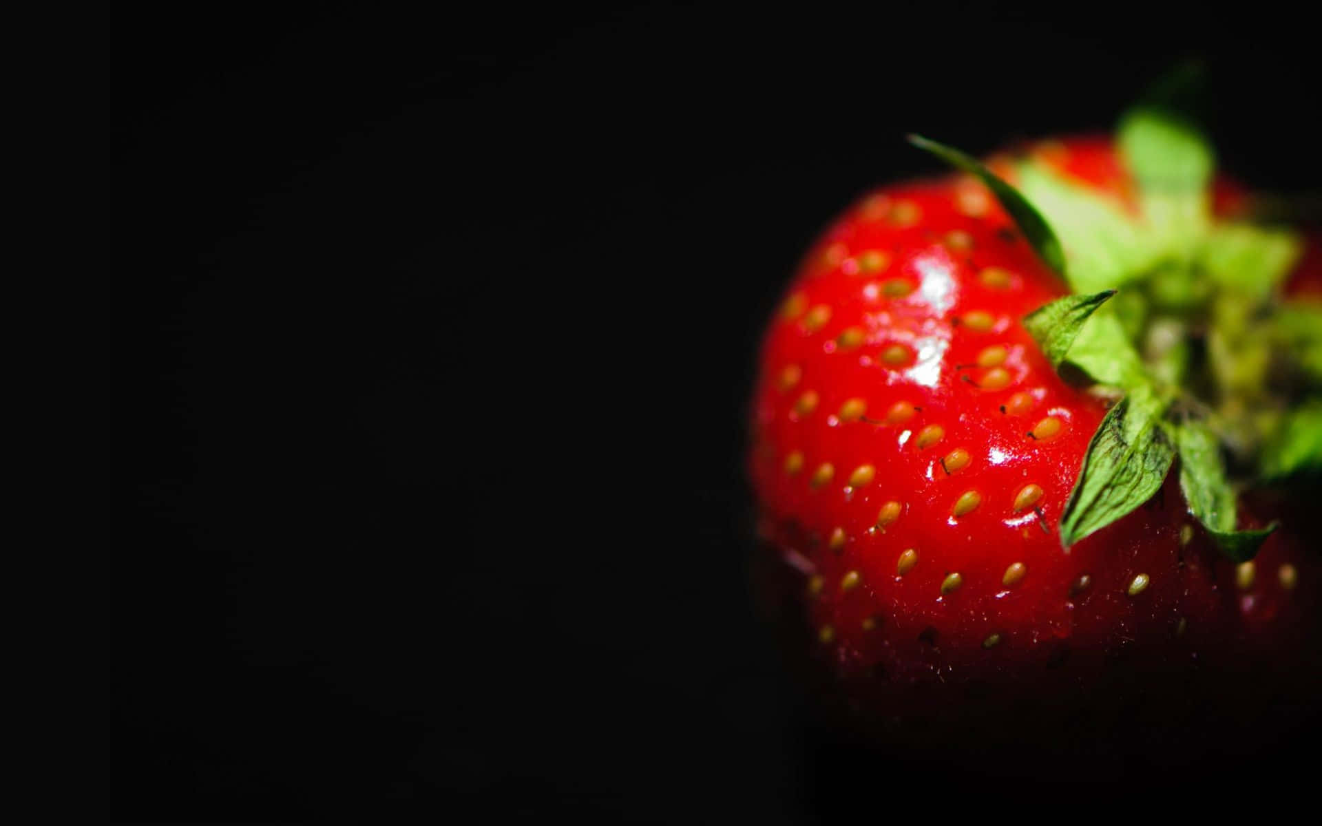 Glanset og sødt jordbær-frugtmotiv-tapet Wallpaper