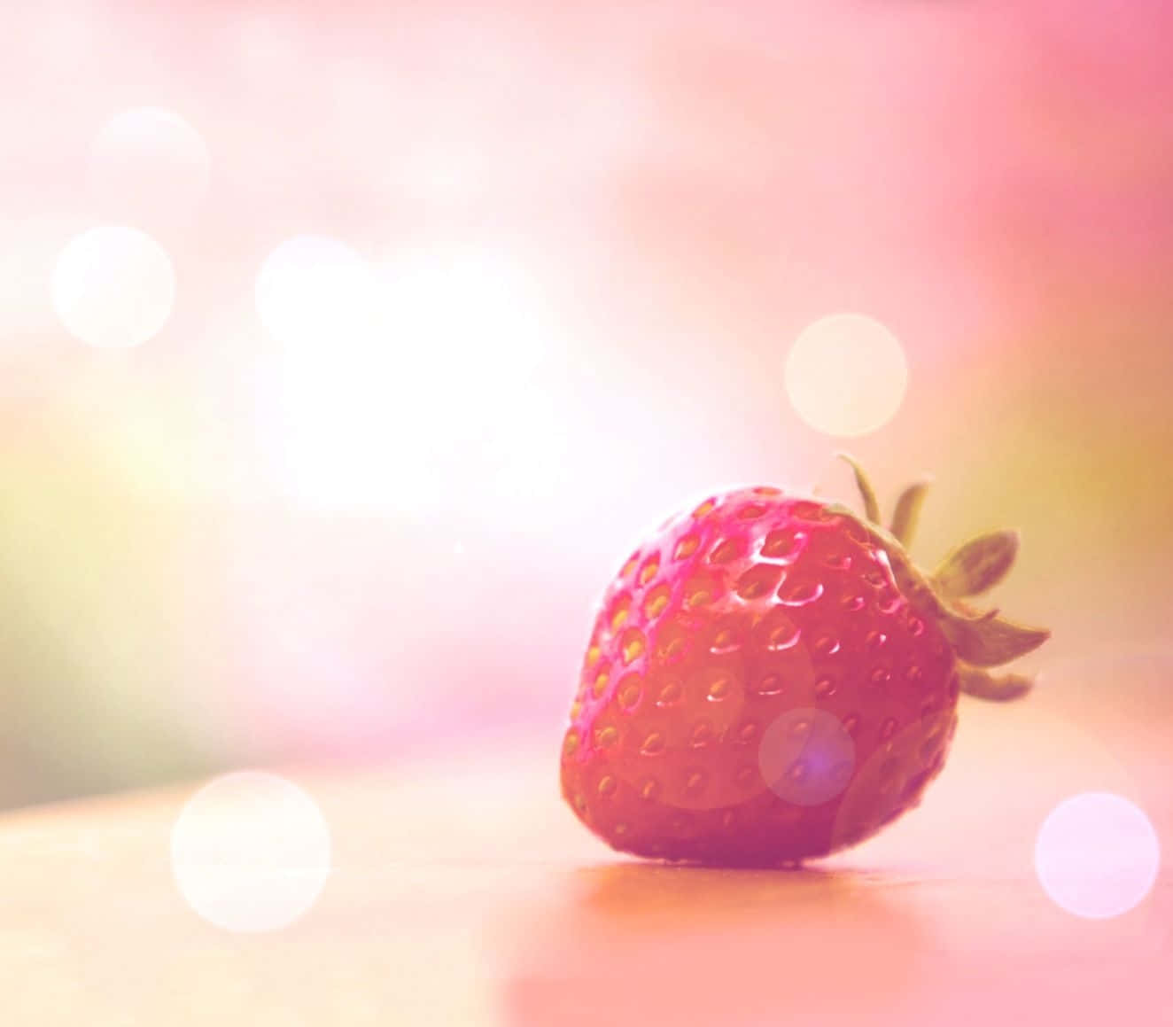 Cute Strawberry Pink Aesthetic Wallpaper