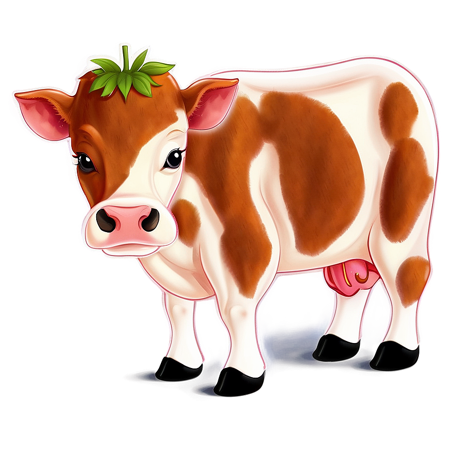 Cute Strawberry Cow Illustration Png Ypp47 PNG