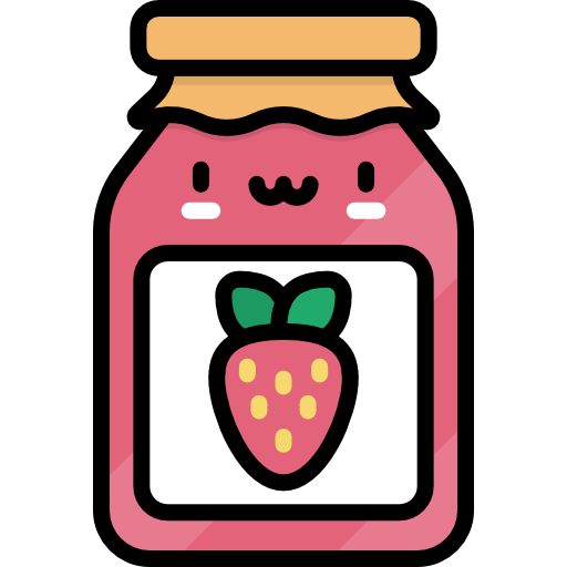 Cute Strawberry Jam Icon PNG