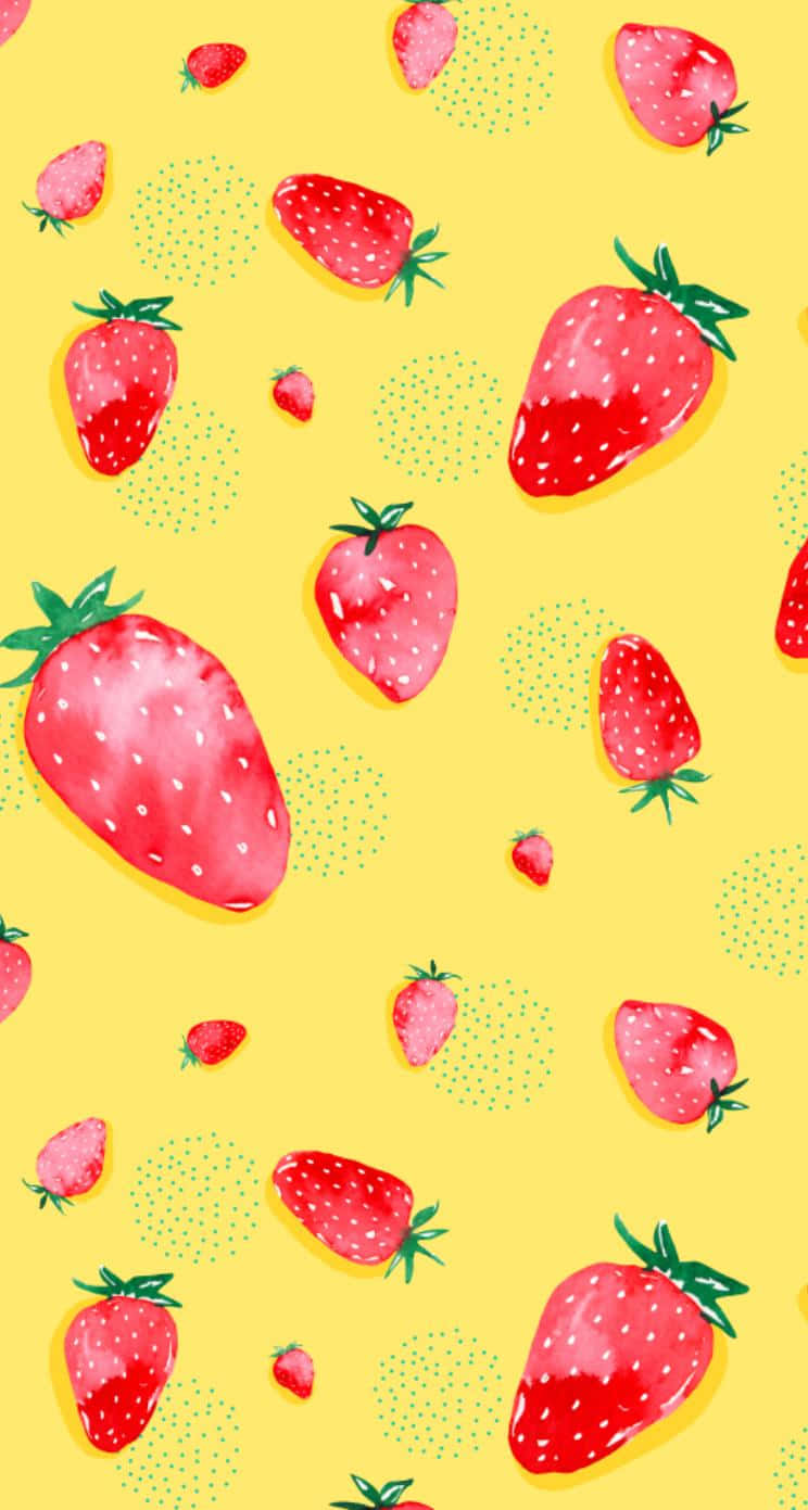 Nyd sødmen af livet med sød jordbær tapet Wallpaper