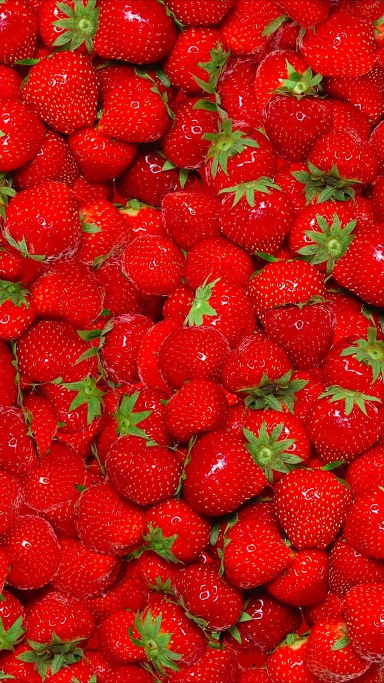 “Fresh and Delicious Cute Strawberries” Wallpaper