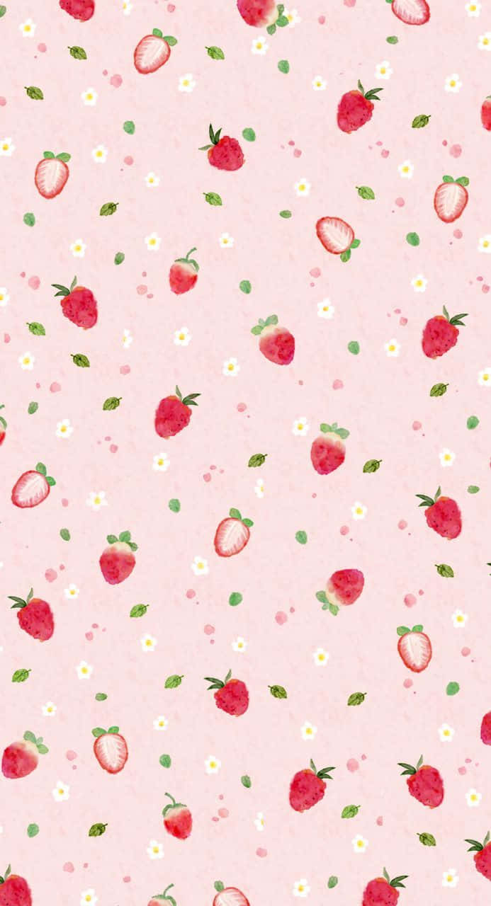 Einesüße Leckerei - Eine Niedliche Erdbeere! Wallpaper