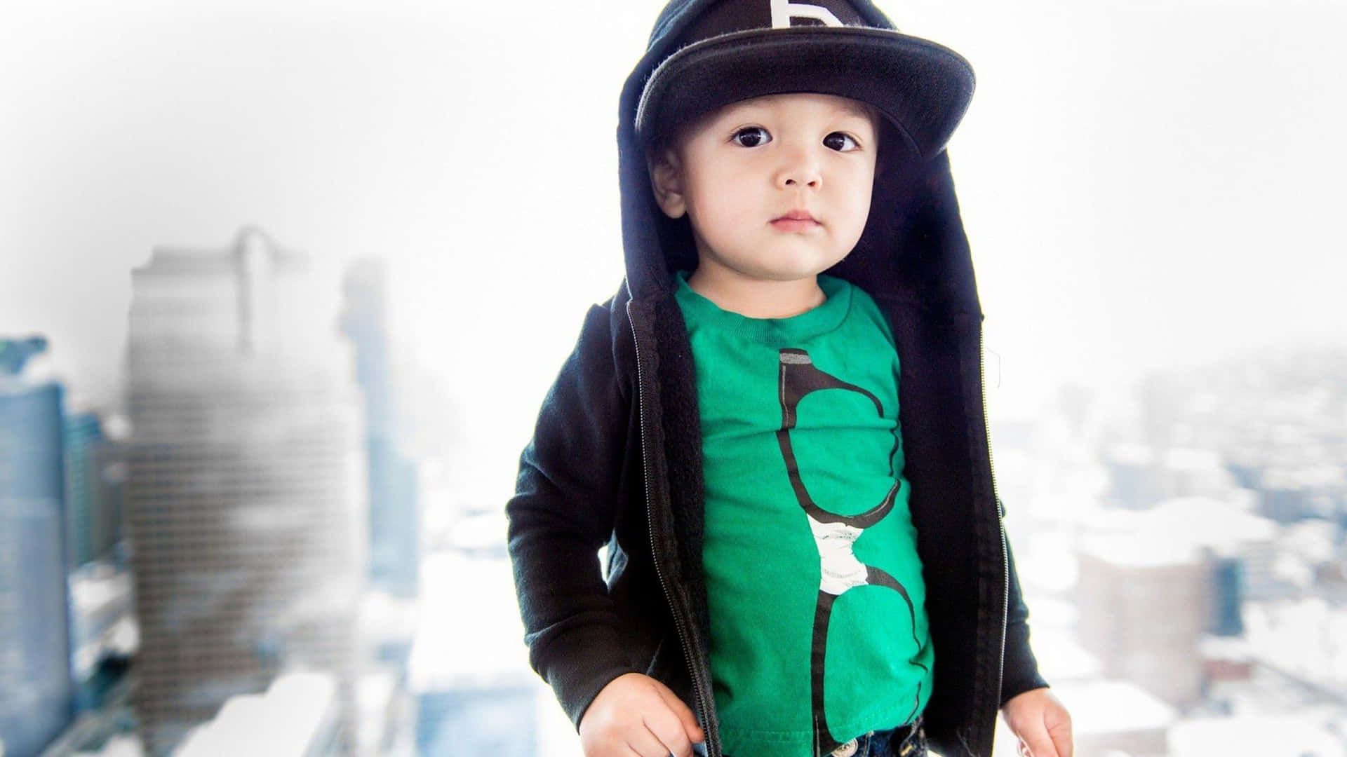 Download Cute Stylish Boy With Hoodie And Cap Wallpaper 
