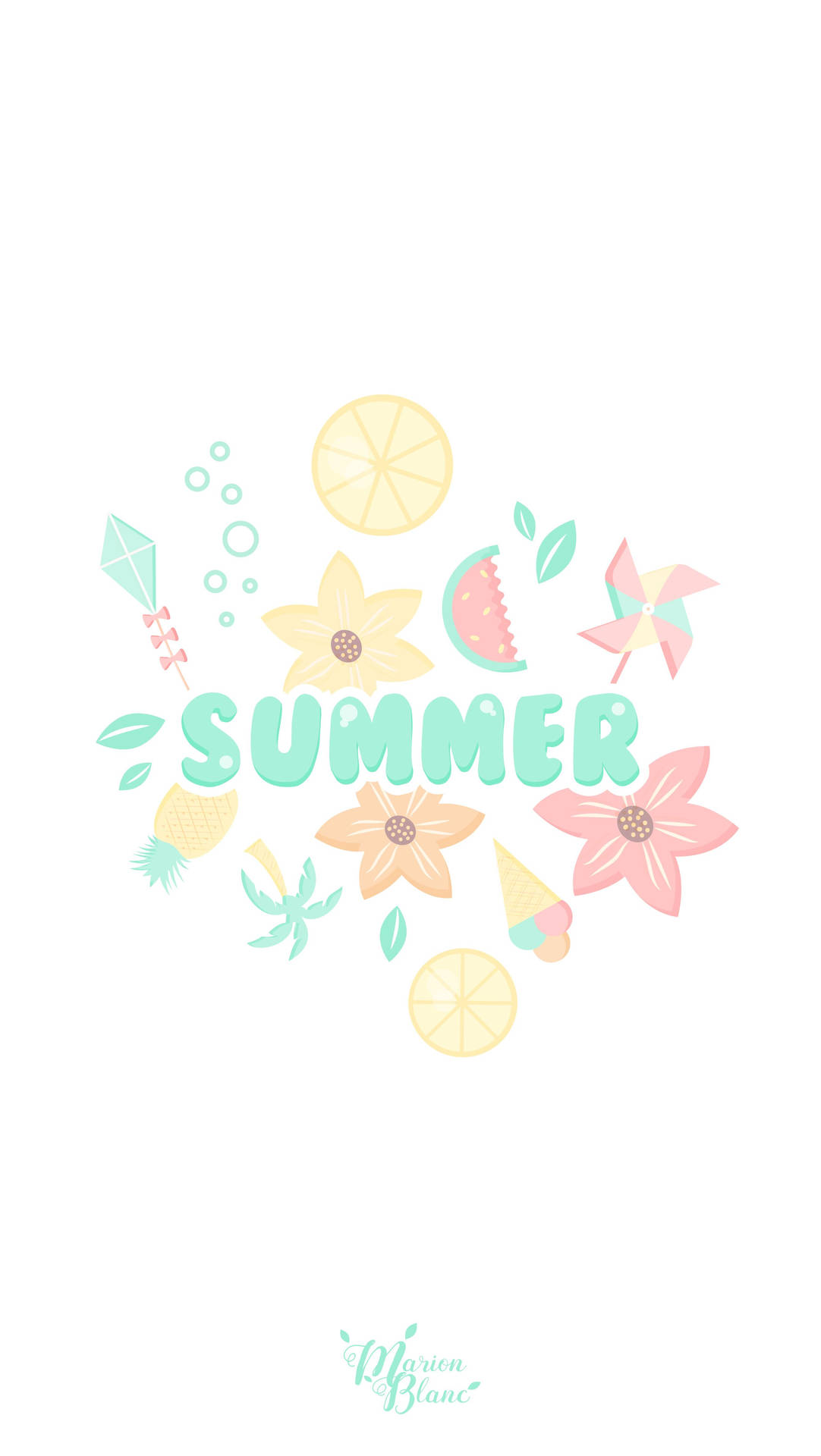 Cute Summer Art Wallpaper