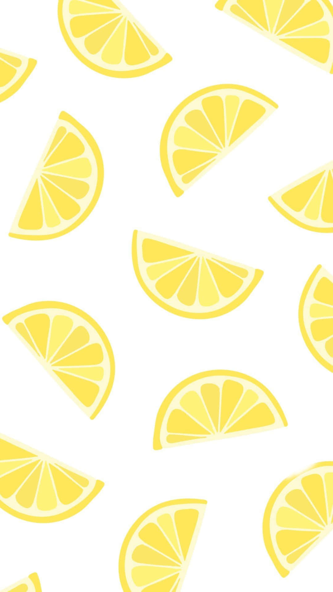 Lemon Slices On A White Background Wallpaper
